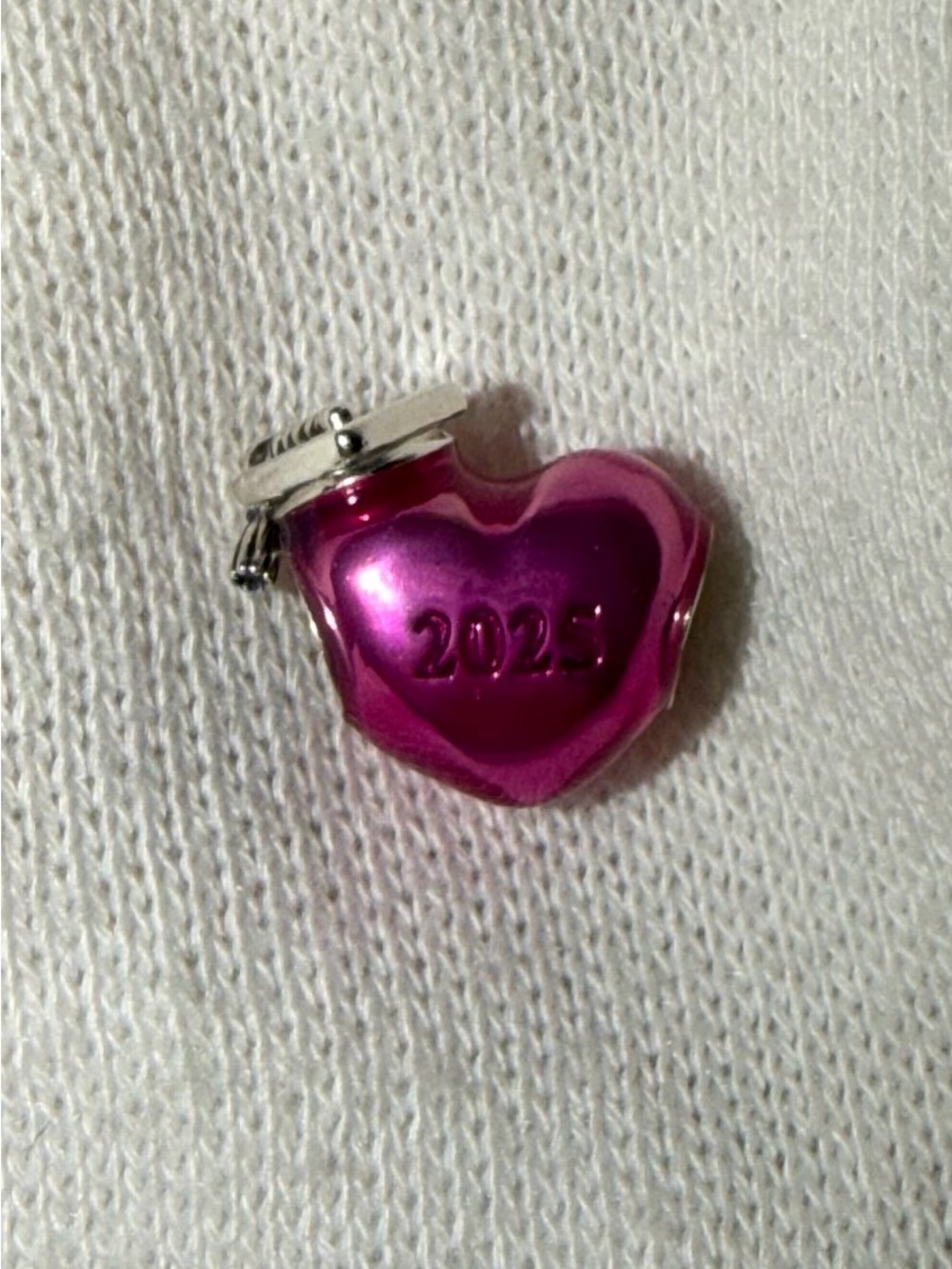 Pink Heart Graduation Pandora Charm